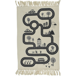 Covor rutier cu franjuri, 80 x 120 cm