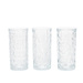 Set 3 pahare cu model, 380 ml