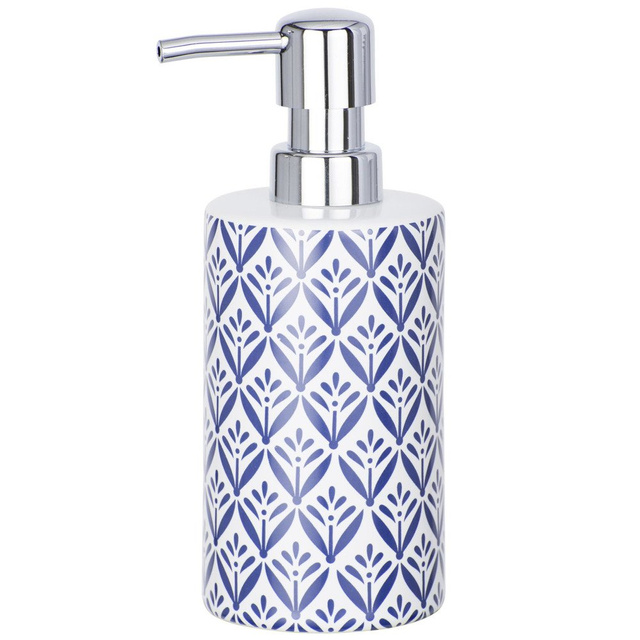 Dispenser de săpun de baie, recipient cu pompă și model decorativ - 360 ml, WENKO