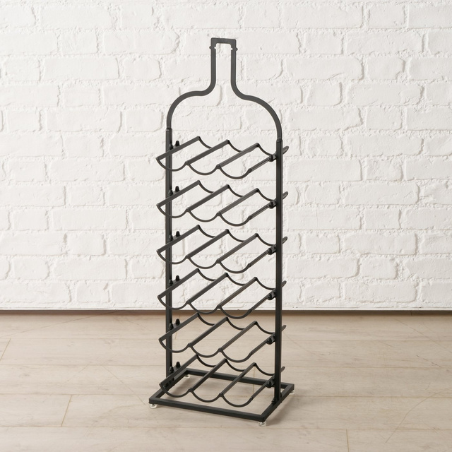 Suport metalic pentru vin în formă de sticlă BOTELLA, înălțime 91 cm