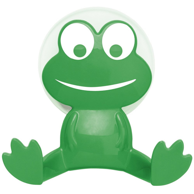 Cârlig universal FROG cu ventuză, suport, WENKO, verde