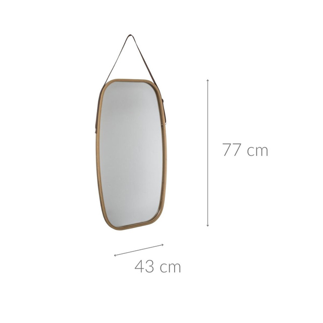 Oglinda dreptunghiulara suspendata, 77 x 43 cm, rama din lemn