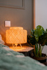 Lampa de masa in stilul boho LIBY, impletitura din bambus, 25 cm