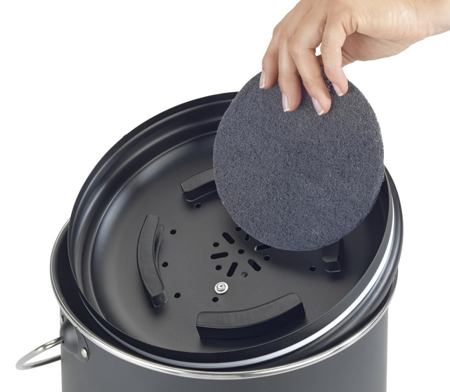 Coș de compost, 3 filtre de neutralizare a mirosurilor înlocuibile, 6 l, Nero, WENKO