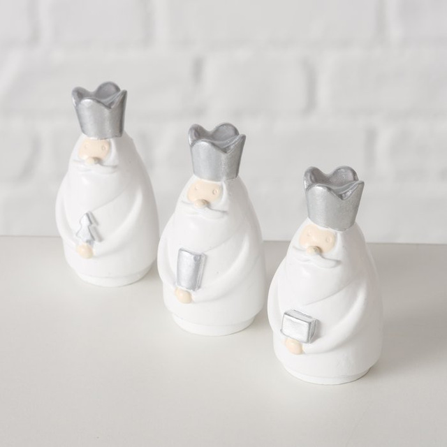 Icoană minimalistă de Crăciun în alb NALUA, 10 figurine