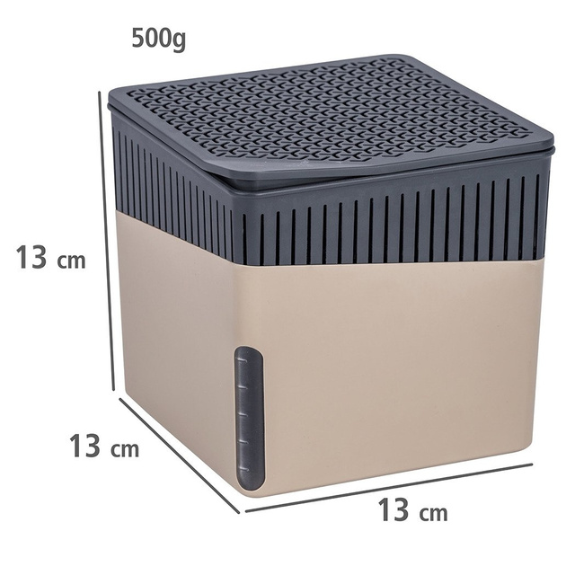 Dezumidificator + cartuș de 0,5 kg - suportă până la 40 m3 de aer, 13 x 13 x 13 cm, WENKO