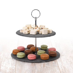 Tavă din piatră pentru prăjituri și gustări, 2 niveluri