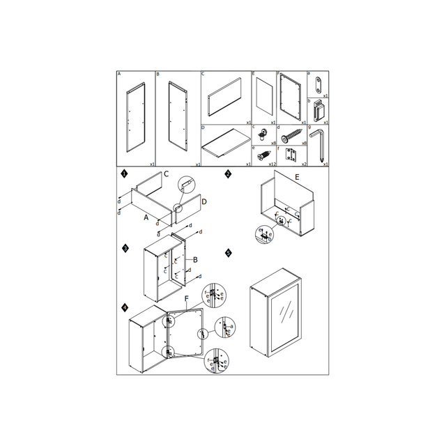 Dulap cu oglindă pentru baie Lab'n Modul