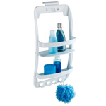 Raft universal pentru baie - raft de montat pe cabină sau ușă în baie, WENKO, alb