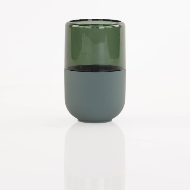 Pahar de plastic pentru periuțe de dinți, kaki, 7 x 11,5 cm