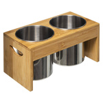 Containere metalice cu suport din lemn de bambus