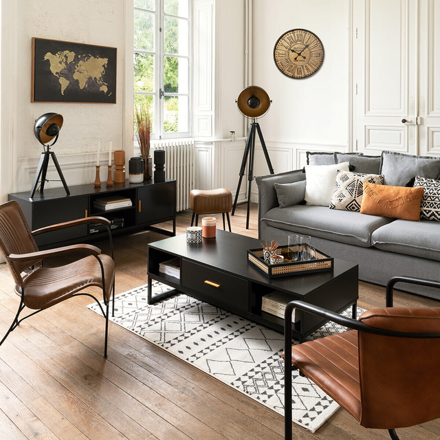 Scaun de sufragerie KAVI, piele naturala