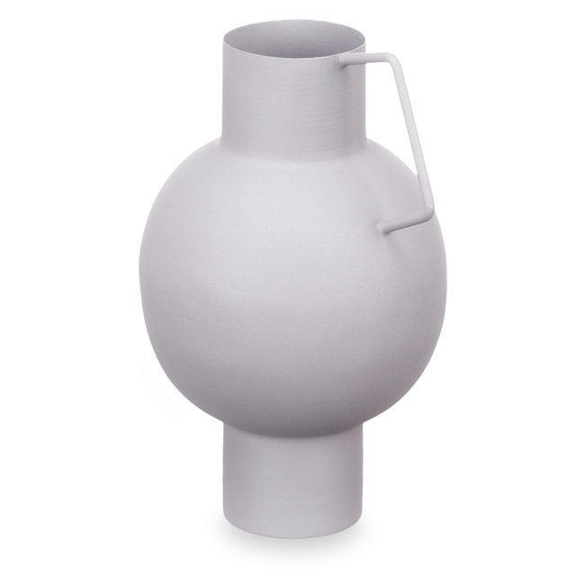 Vaza metalica, culoare pastel, inaltime 23 cm