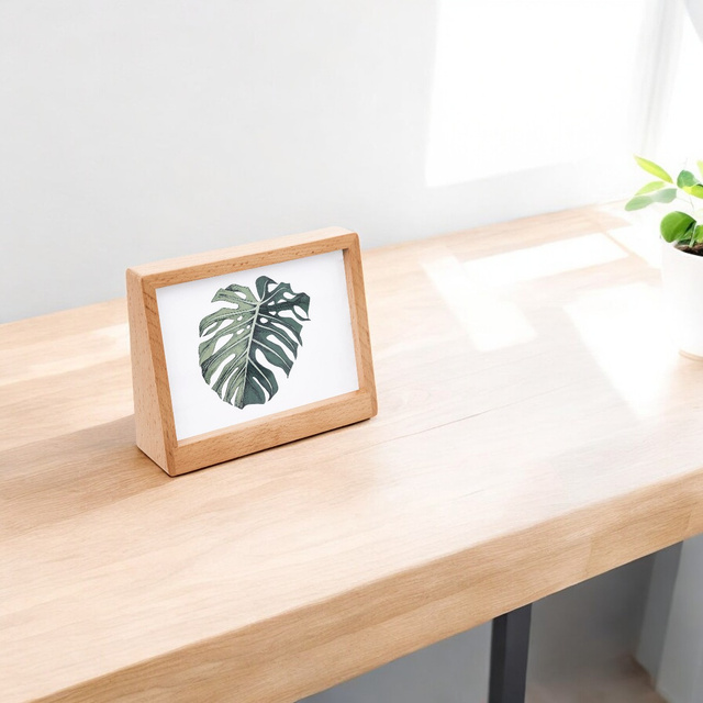 Rama foto din lemn de stejar, 10 x 15 cm