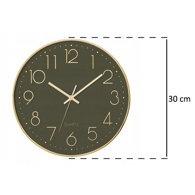 Ceas de perete pentru dormitor, camera copiilor cu mecanism silentios, Ø 30 cm