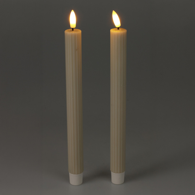 Lumânări de masă din ceară cu LED, 25 cm