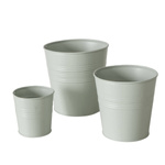 Ghivece de gradina zincate Lingo, exterioare, 3 bucati