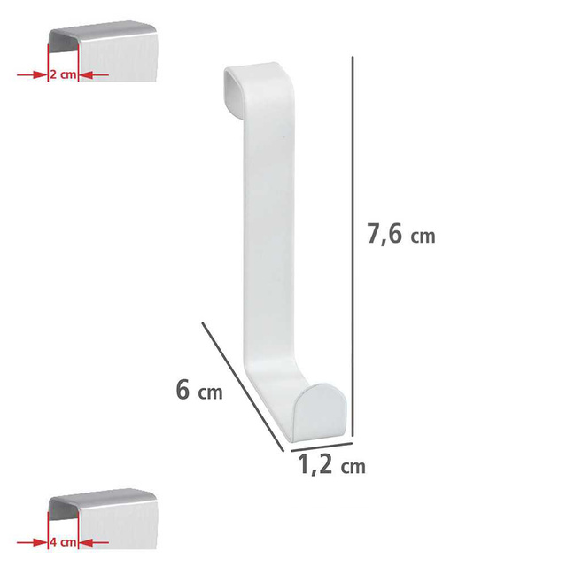 Set 4 umerase pentru uși, 8X6 cm, WENKO