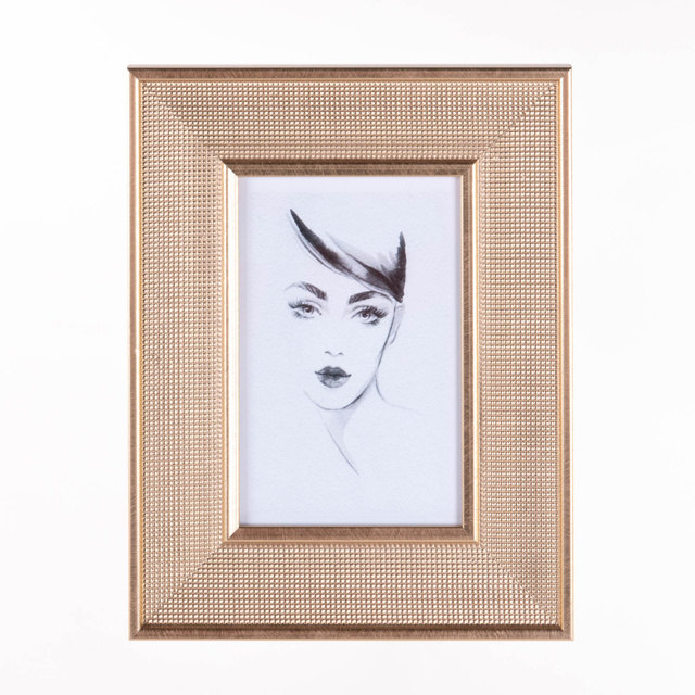 Ramă aurie pentru fotografie, 17,5 x 22,5 cm