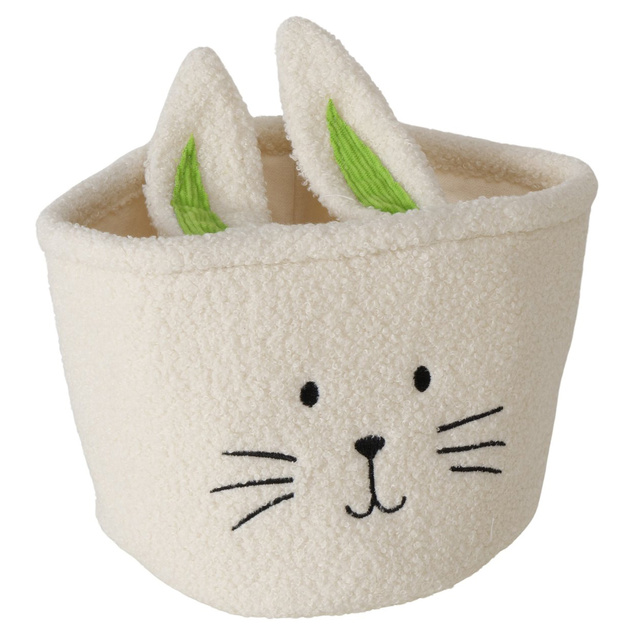 Coș textil pentru mărunțișuri NIKKEL cu model iepuraș