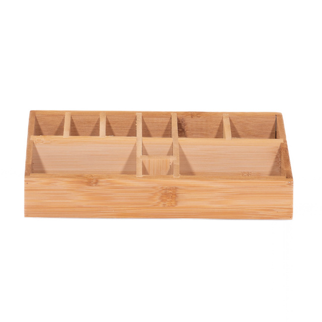 Organizator pentru cosmetice, din bambus, natural, 23 x 9 x 8.5 cm