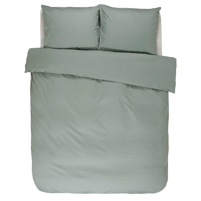 Lenjerie din satin de bumbac în nuanța verde marin, lenjerie olandeză, Essenza, 200 x 220 cm
