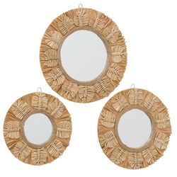 Set 3 oglinzi boho rotunde Chtistos