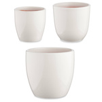 Set ghivece rotunde din ceramica, baza conica, 3 bucati