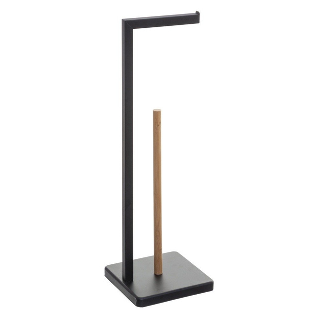 Suport hârtie igienică NATURELO, otel, culoare neagră