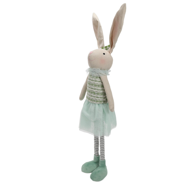 Figurina decorativa de iepure cu picioare extensibile, 85 cm