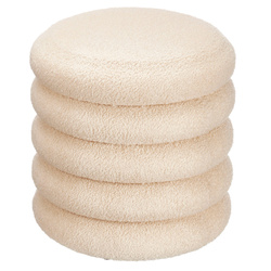 Taburet puf rotund boucle cu depozitare, Ø 40 cm
