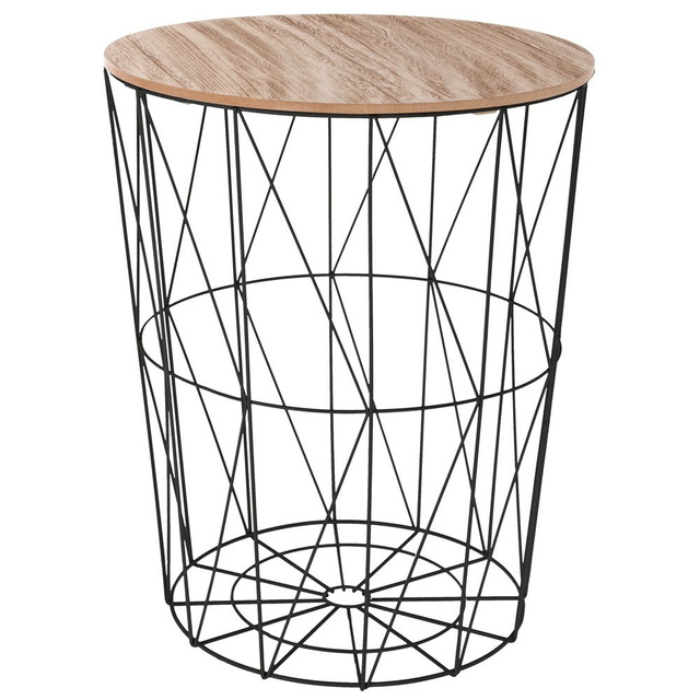 Măsuță de cafea cu structură din oțel, masă ocazională din otel cu spațiu de depozitare