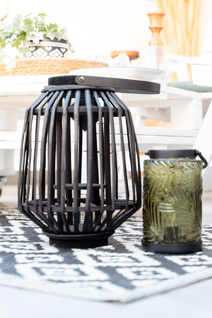 Felinar mare stil boho, 35 cm