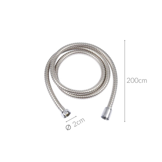Furtun de duș flexibil din oțel inoxidabil, 2 - 2,5 m