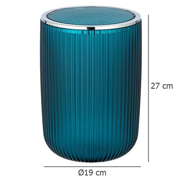 Cos pentru baie AGROPOLI cu capac rabatabil, L, verde marin, Wenko