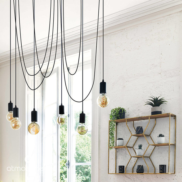 Lustra suspendata UDELL 6 becuri decorative, metal