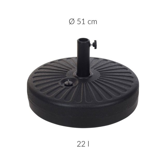 Suport pentru umbrele de gradina, Ø 51 cm, 22 L