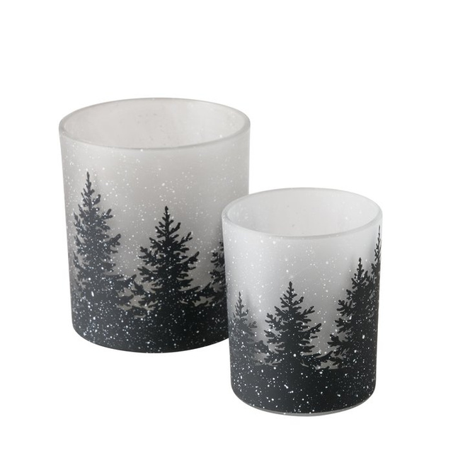 Candelabre din sticlă lacuită SHADOW, 2 buc.