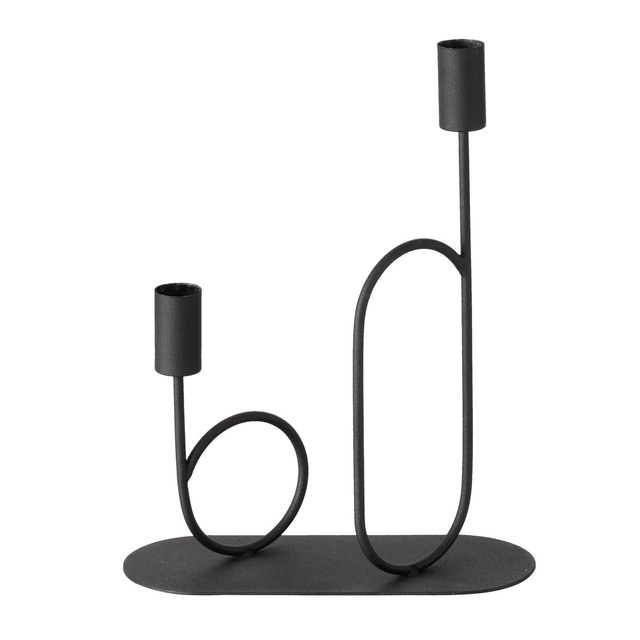 Sfeșnic din metal Orlando, negru