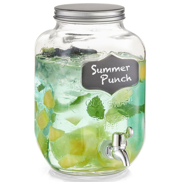 Borcan pentru bautrui racoritoare, Zeller, 3.8l, sticla, Transparent