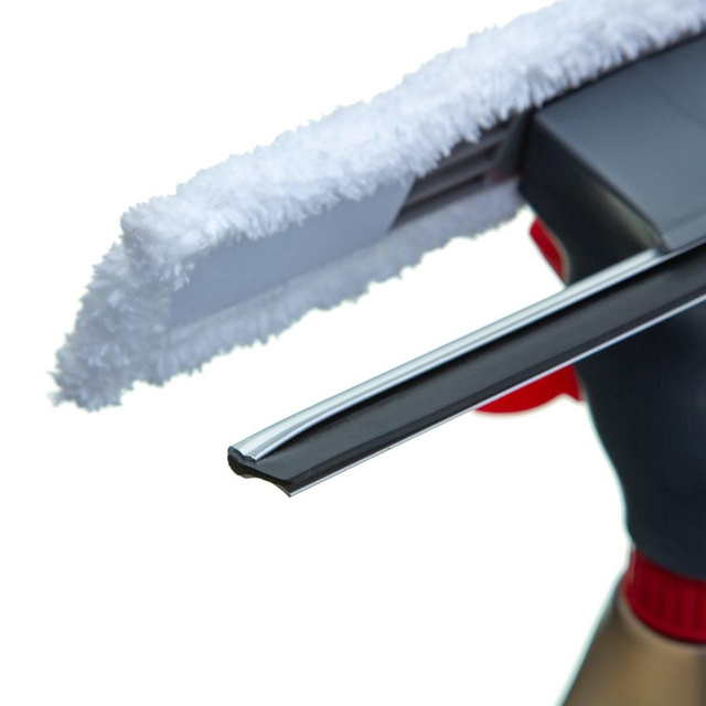 Kit de curățare geamuri: spray + racletă cu o cârpă, set