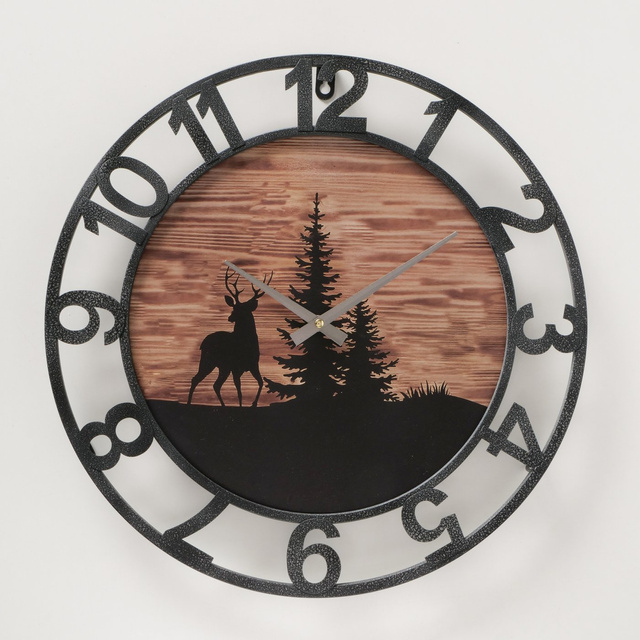 Ceas de perete cu motiv de iarnă, LUDWIG, Ø 45 cm