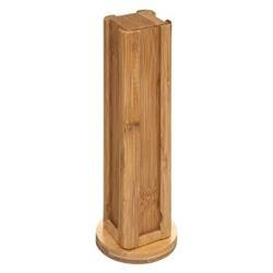 Suport rotativ pentru capsule de cafea, 32 buc, bambus