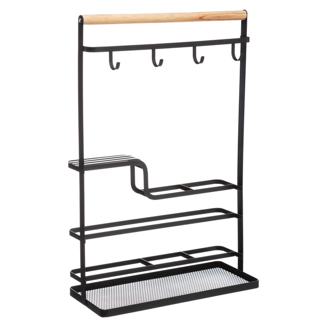 Organizator bucatarie cu carlige, 28 x 12 x 43,5 cm, suport metalic