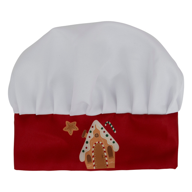 Șorț de Crăciun pentru copii cu pălărie și accesorii, 50 x 60 cm, roșu