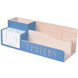 Organizator de birou pentru scrisori si ustensile cu calendar, 3in1