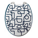 Capac WC LABYRINTHE, MDF, 37,5 x 46 cm