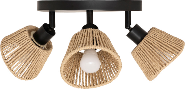 Lămpi de plafon MYHA 3 abajururi din hârtie împletită, 3 x Ø 25 cm