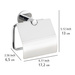 Suport pentru rola de toaletă cu capac ISERA, instalare fără găurire UV-Loc, WENKO