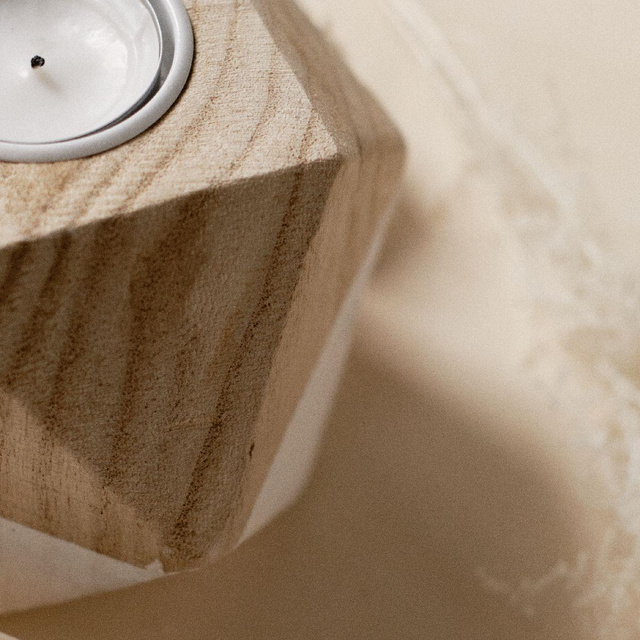 Suport lumanare din lemn Pure